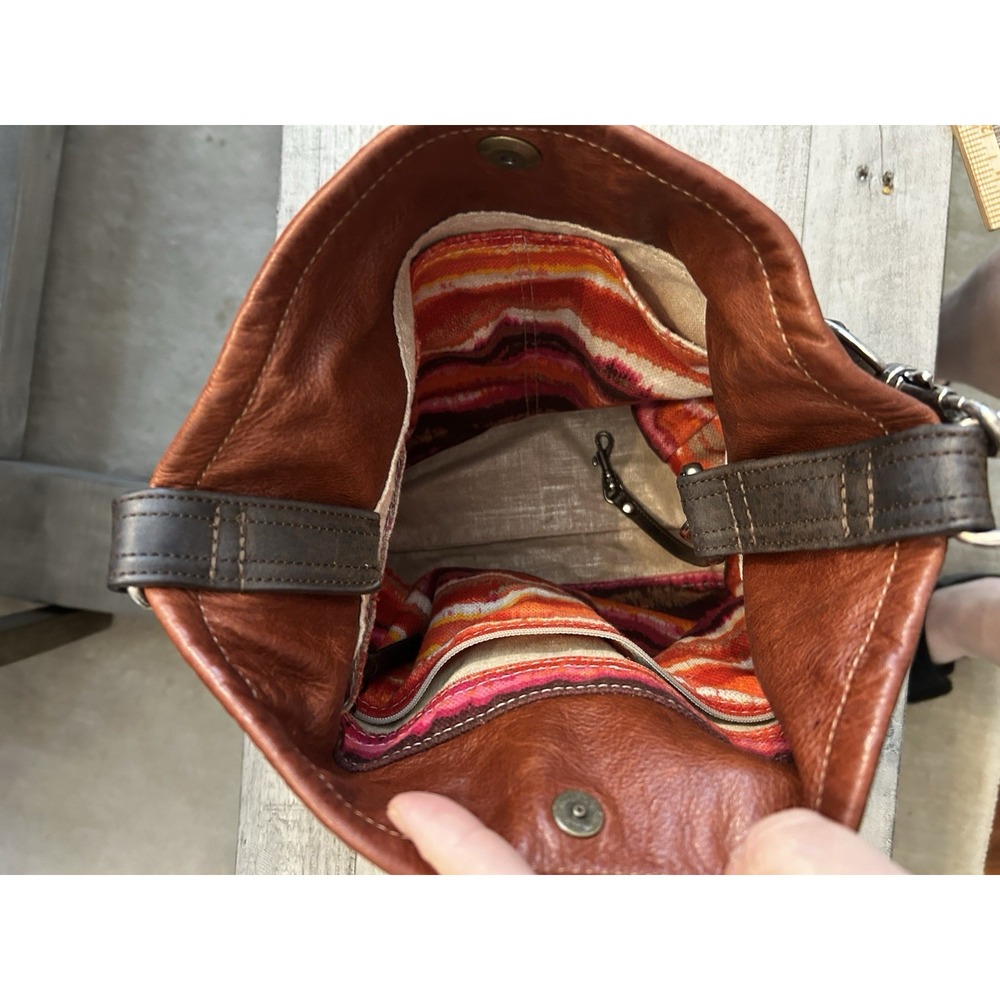 Rough And Tumble Bag Leather Cognac Distressed Boho Limited - Picture 6 of 15